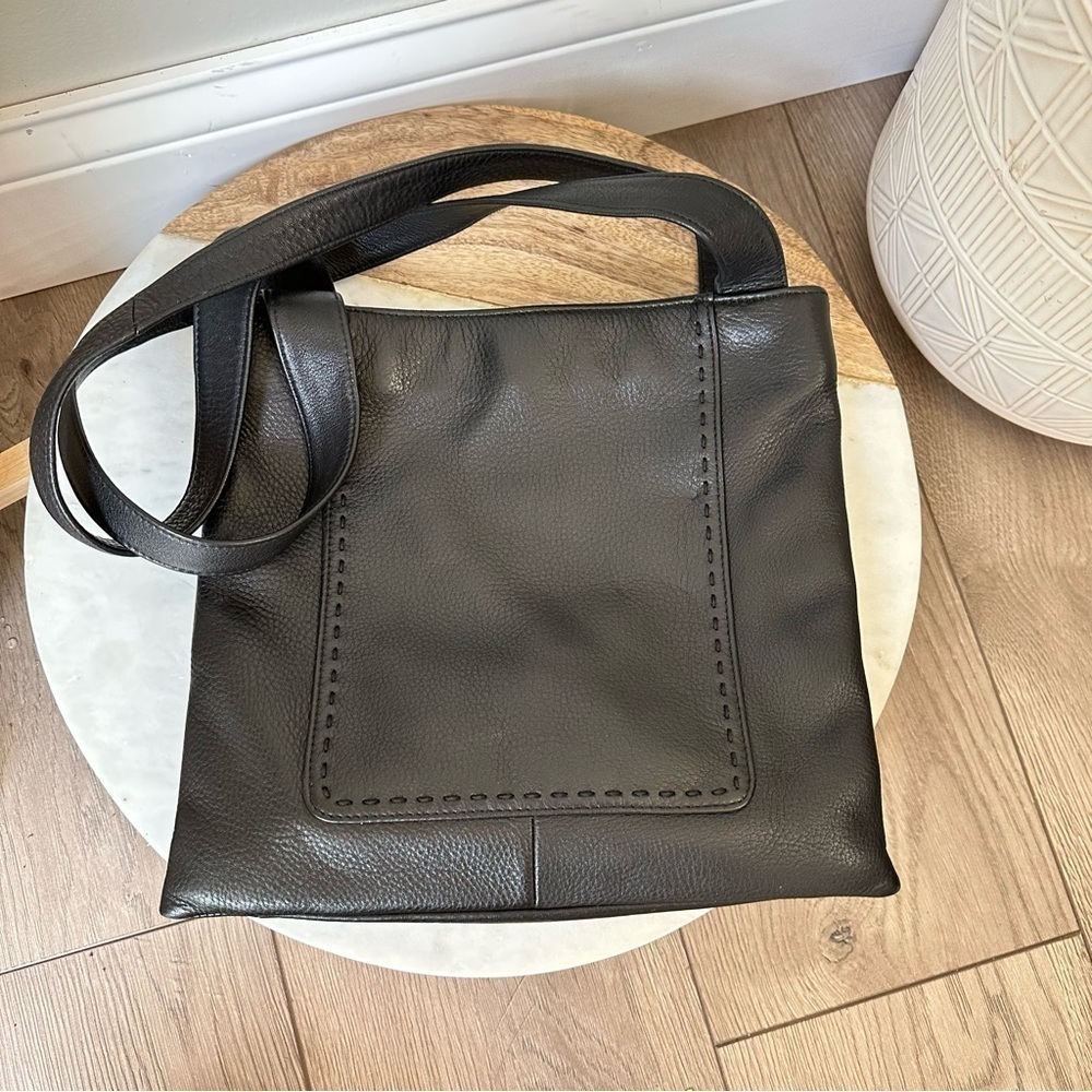 Apostrophe Genuine Leather black Shoulder Bag purse